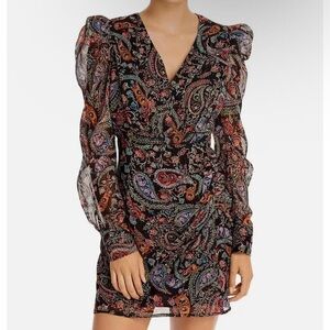 Aqua Paisley Mini Dress